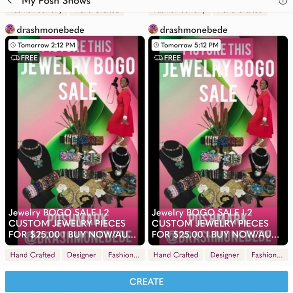 LIKE ๐ SHOW NOTIFICATIONS I LIVE, SILENT AUCTIONS, POPUP & BRAND SHOWS - Picture 4 of 12